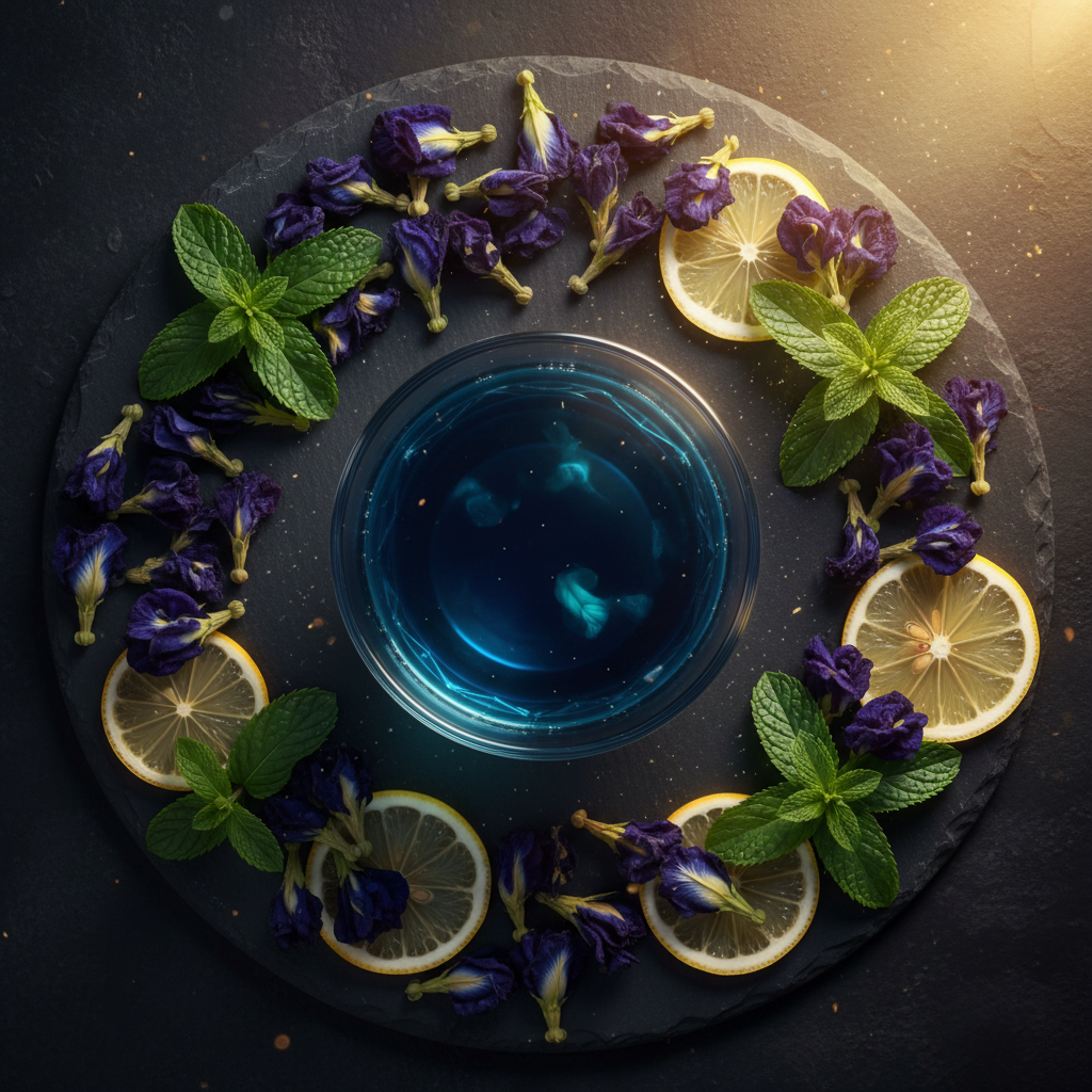 Butterfly Tea Flat Lay