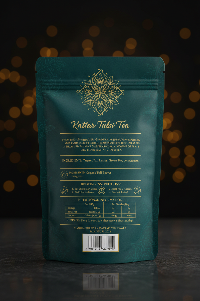 Kattar Tulsi Tea Back